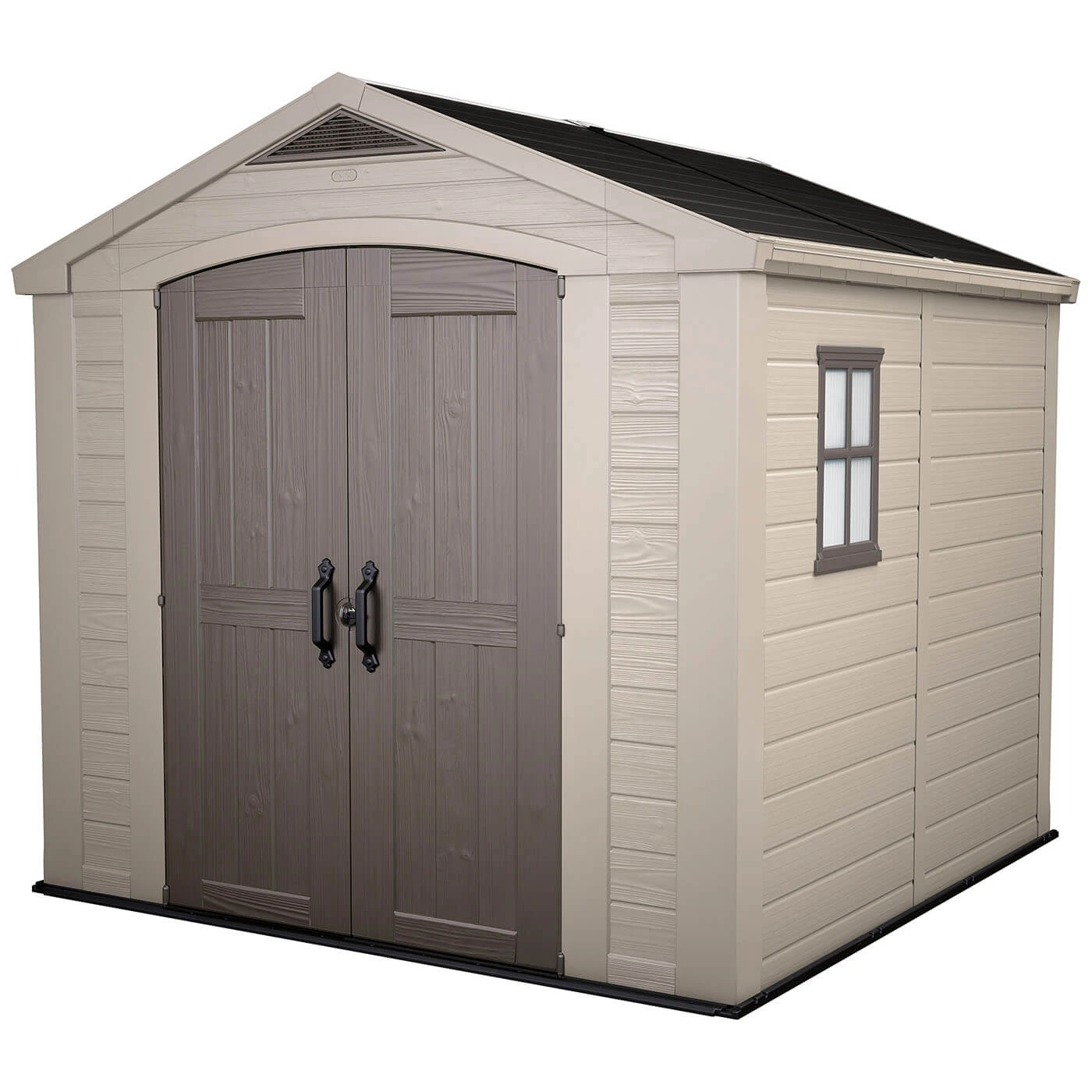 Keter Factor Outdoor Apex Garden Storage Shed 8 X 8 Feet - Beige