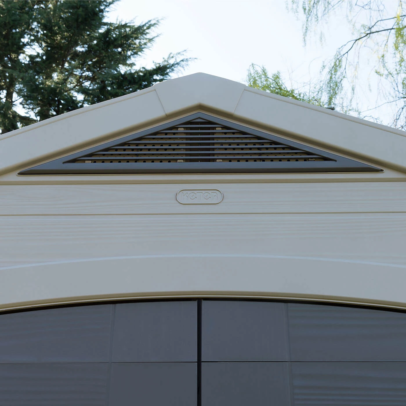 Keter Factor Outdoor Apex Garden Storage Shed 8 X 8 Feet - Beige - Image 5