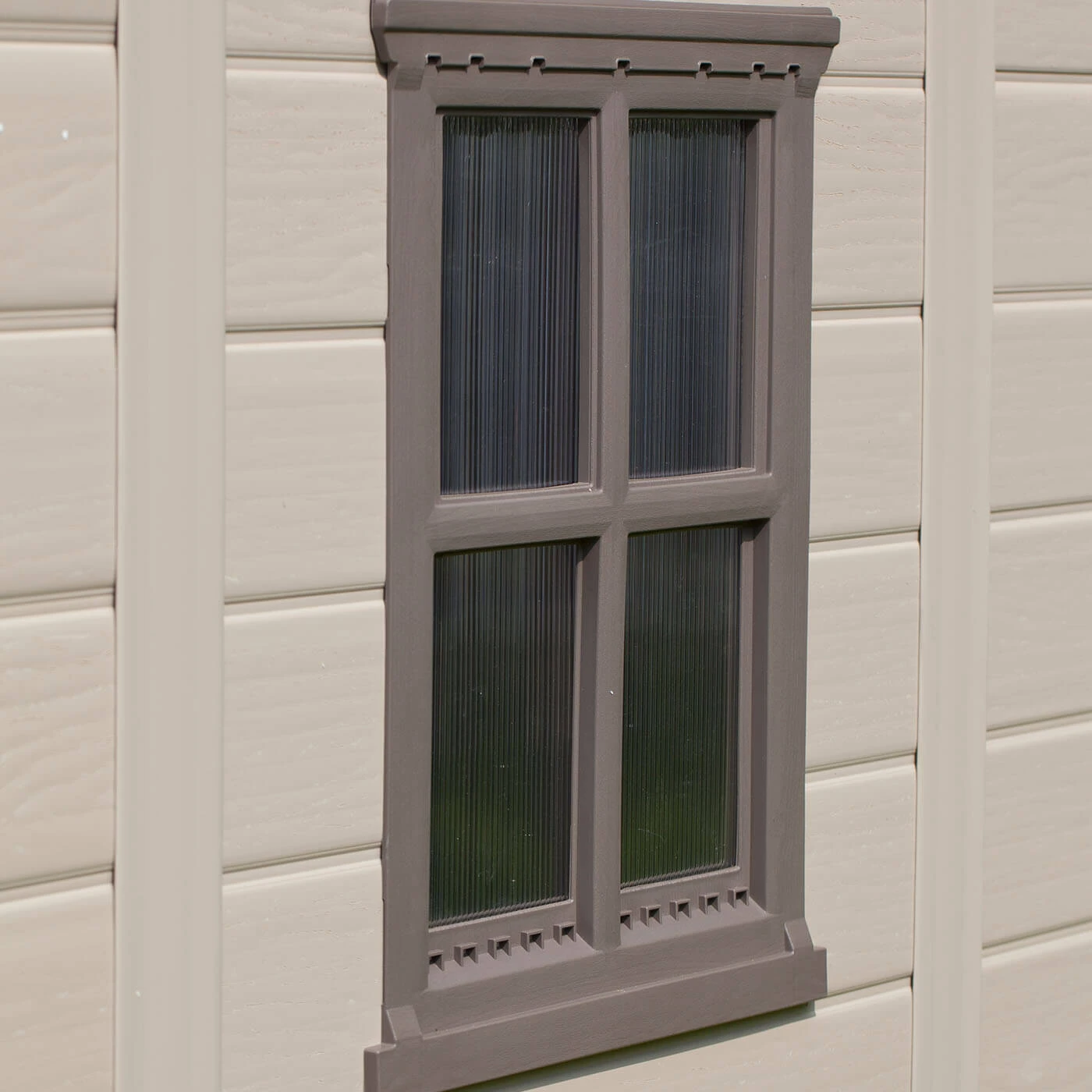 Keter Factor Outdoor Apex Garden Storage Shed, 6 X 6 Feet - Beige - Image 5