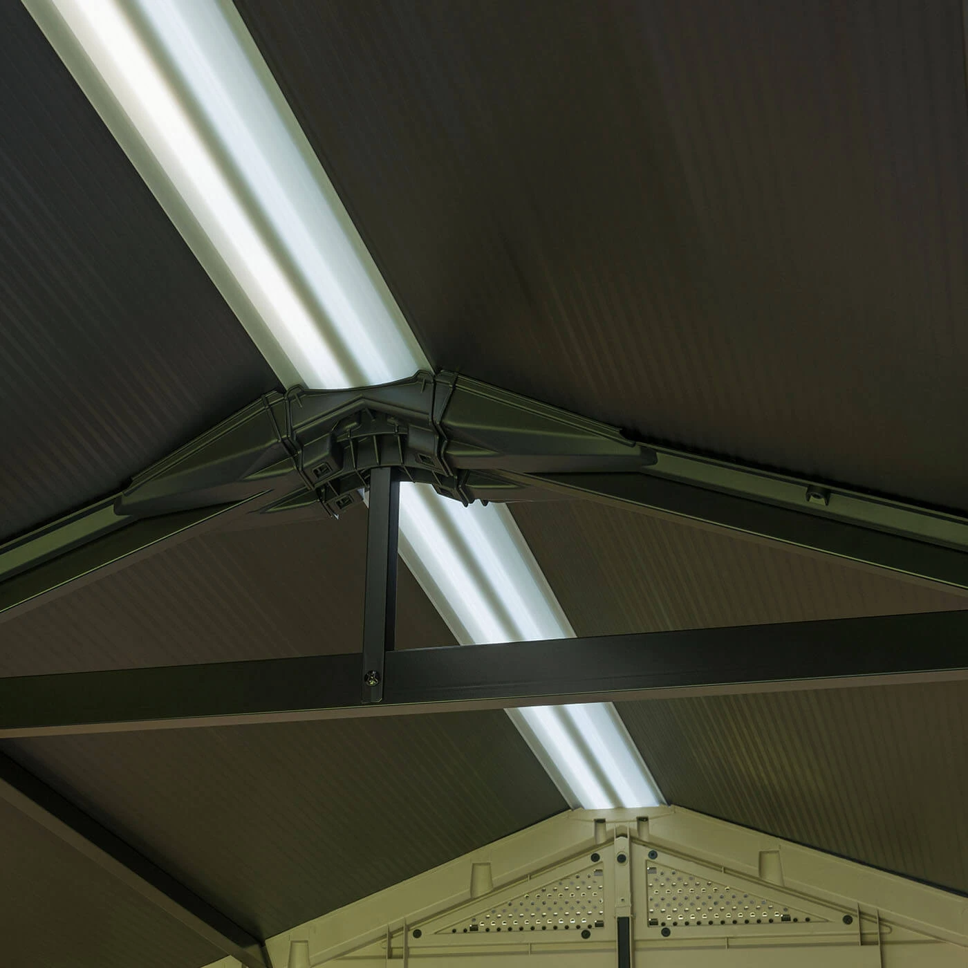 Keter Factor Outdoor Apex Garden Storage Shed 8 X 8 Feet - Beige - Image 6