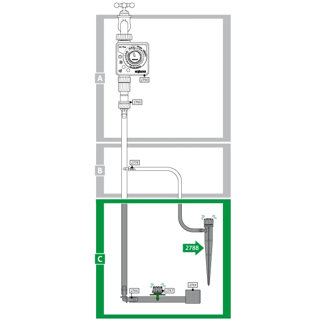 Hozelock Micro Irrigation Stake Adjustable Dripper - 2788 - Image 3