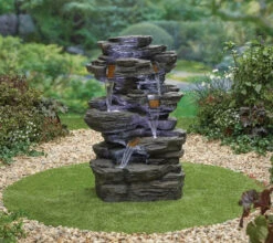Kelkay Hinoki Springs Water Feature With LEDs