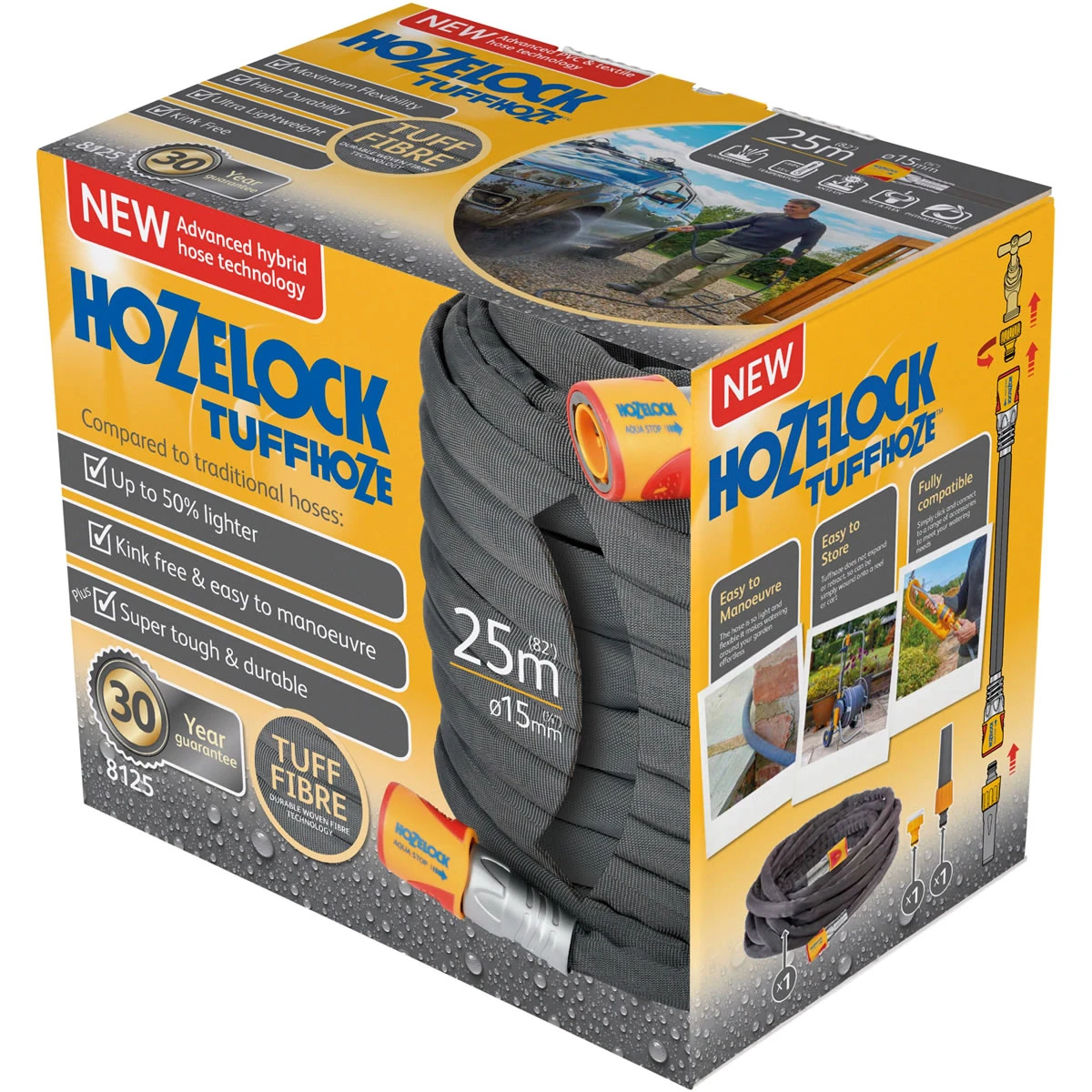 Hozelock Tuffhoze Garden Hosepipe 25m - Image 2
