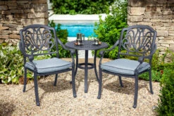 Hartman Amalfi Bistro Set In Antique Grey / Platinum