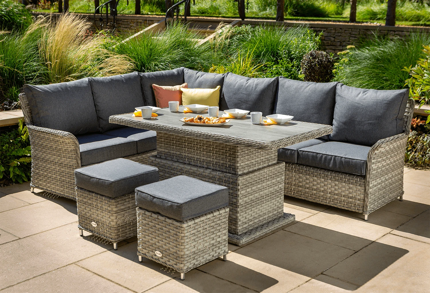 Hartman Heritage Tuscan Rectangular Corner Sofa Set In Ash / Slate