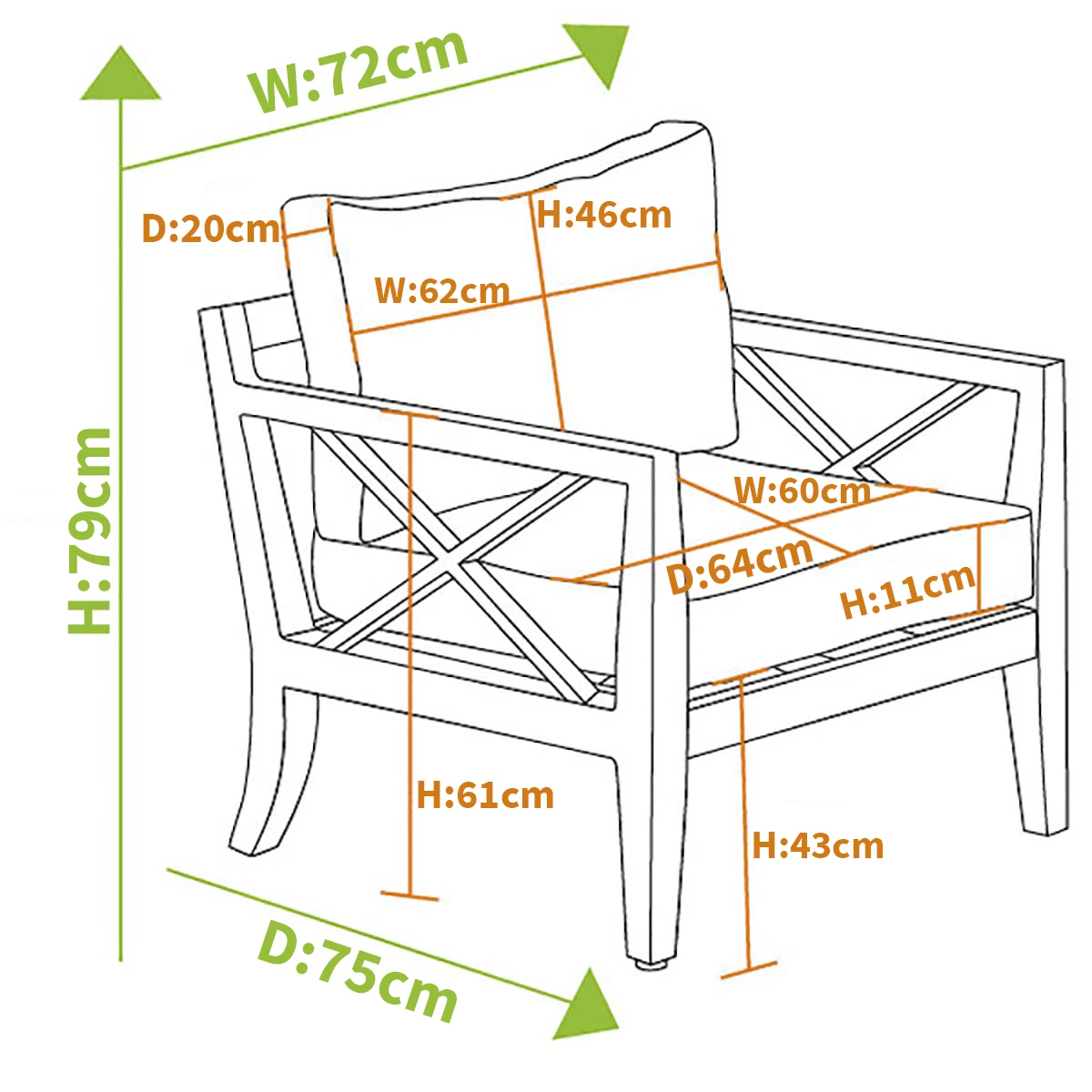 Hartman Sorrento Lounge Chair In Xerix/Slate - Image 2