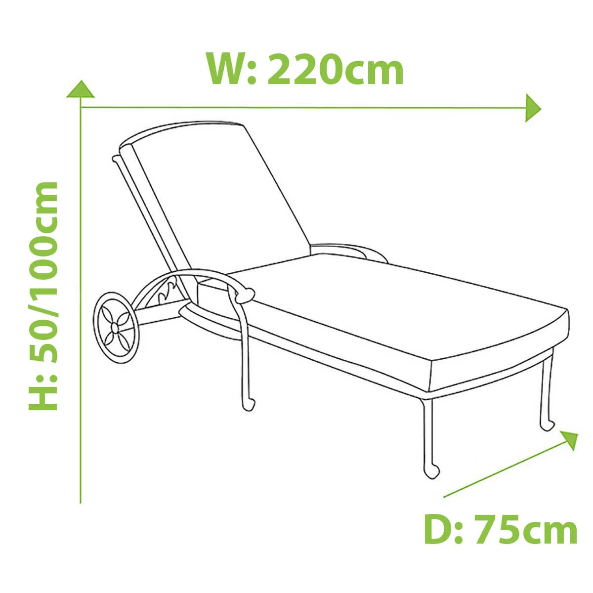 Hartman Amalfi Lounger In Antique Grey / Platinum - Image 3