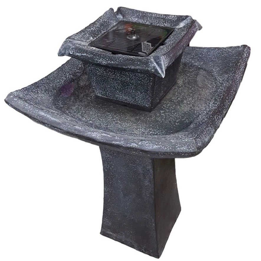 Solar Powered Water Feature - Pagoda Bird Bath - Image 2