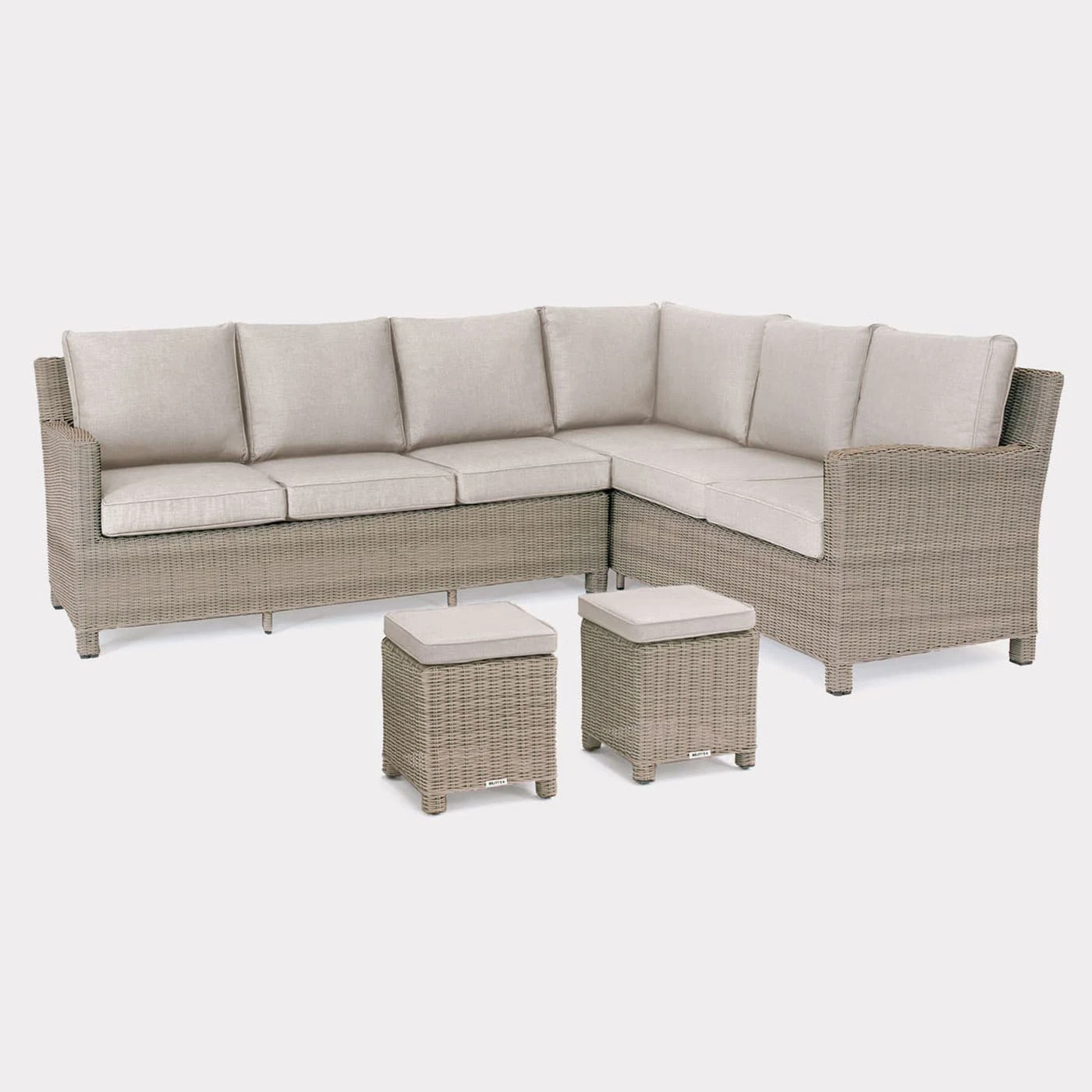 Kettler Palma Left Hand Corner Sofa With Fire Pit Table In Oyster And Stone - Image 2