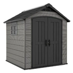 Keter Premier 757 Outdoor Apex Garden Storage Shed 7.5 X 7 Feet - Grey