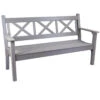 Winawood Speyside 3 Seater Wood Effect Garden Bench In Stone Grey