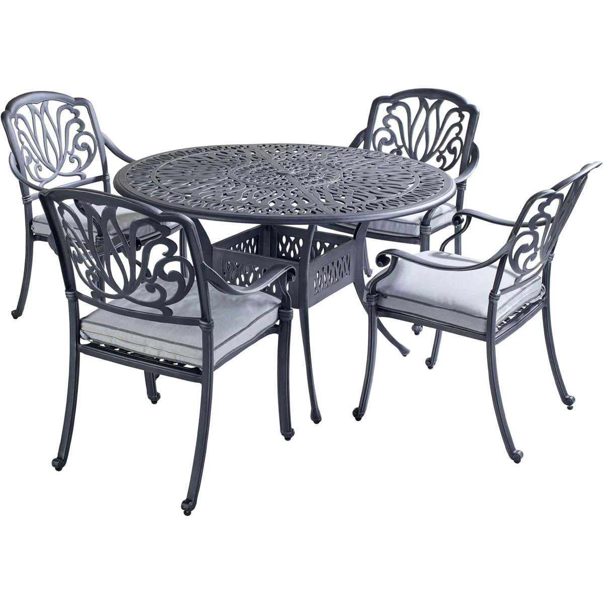Hartman Amalfi Round 4 Seater Set In Antique Grey / Platinum - Image 2
