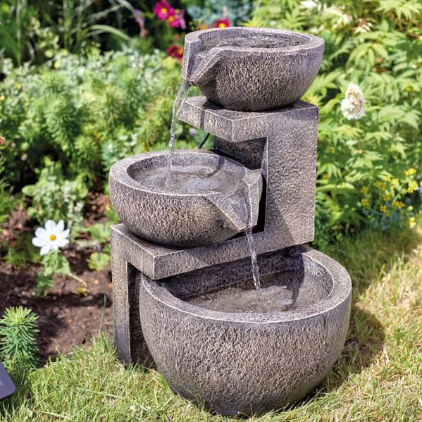 Solar Powered Water Feature - Genoa Cascade
