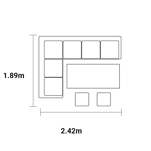Hartman Westbury Rectangular Corner Sofa Set In Ash / Slate - Image 3