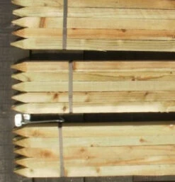 10 1.2m Tall X 32mm Pressure Treated Square Wooden Garden Stakes