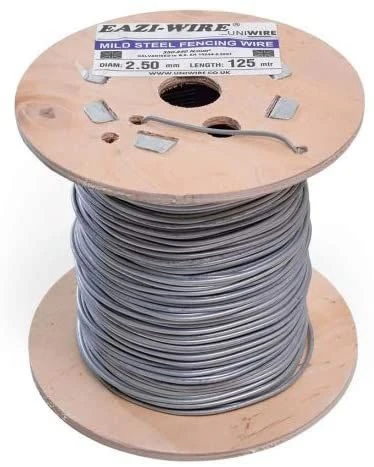 200m Roll Of 2mm Diameter Galvanised Mild Steel Line Or Straining Wire In A Handy Spool
