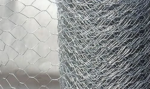 One Roll Of 50m Long, 180cm Tall Galvanised Chicken Wire Mesh - 50mm Mesh Size - Image 3
