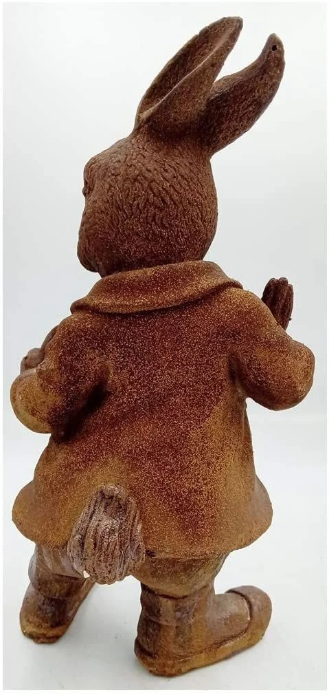 Cold Cast Iron Mr Rabbit Garden Ornament From Beatrix Potter - Image 3