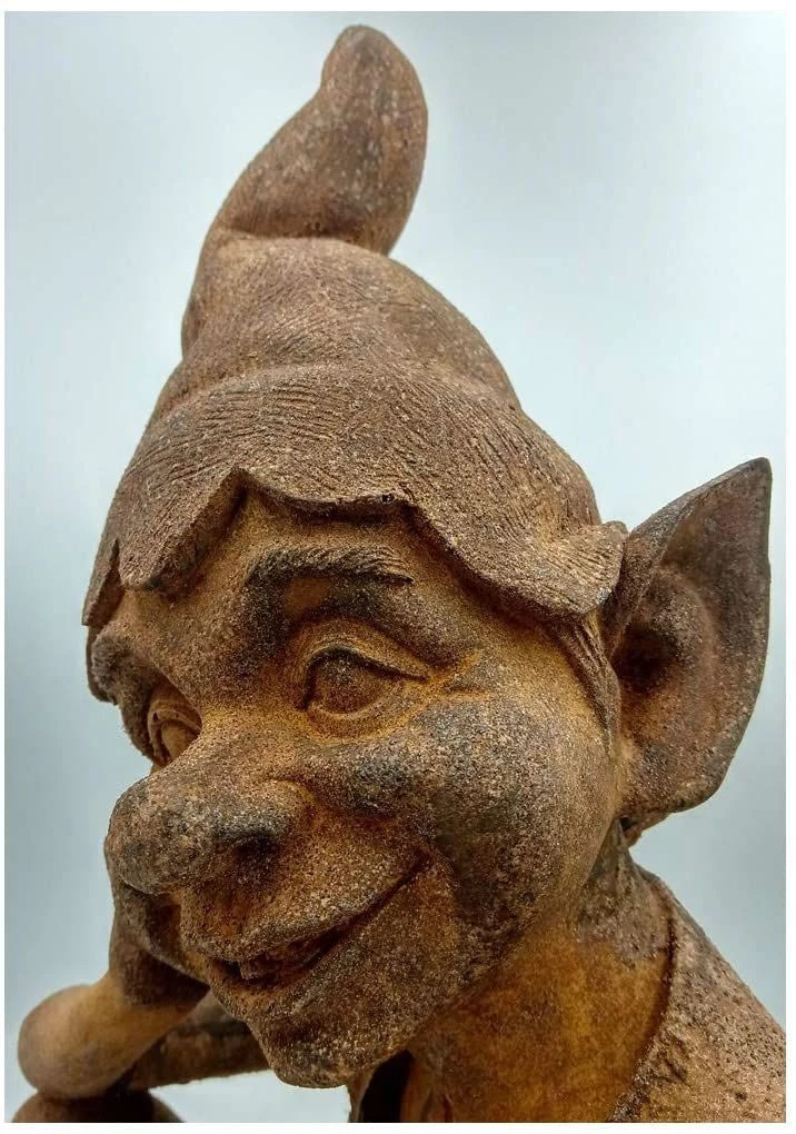 Sitting Pixie Garden Ornament - Cold Cast Iron - Image 4
