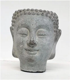 Buddha Head Planter - Stone Effect