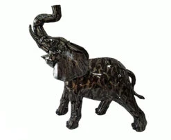 80cm Tall Baby Elephant Metal Sculpture Garden Ornament