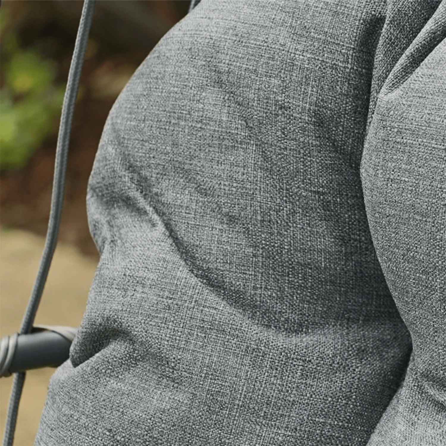 Eleanor Folding Double Hanging Egg Chair Cocoon In Grey - Image 3