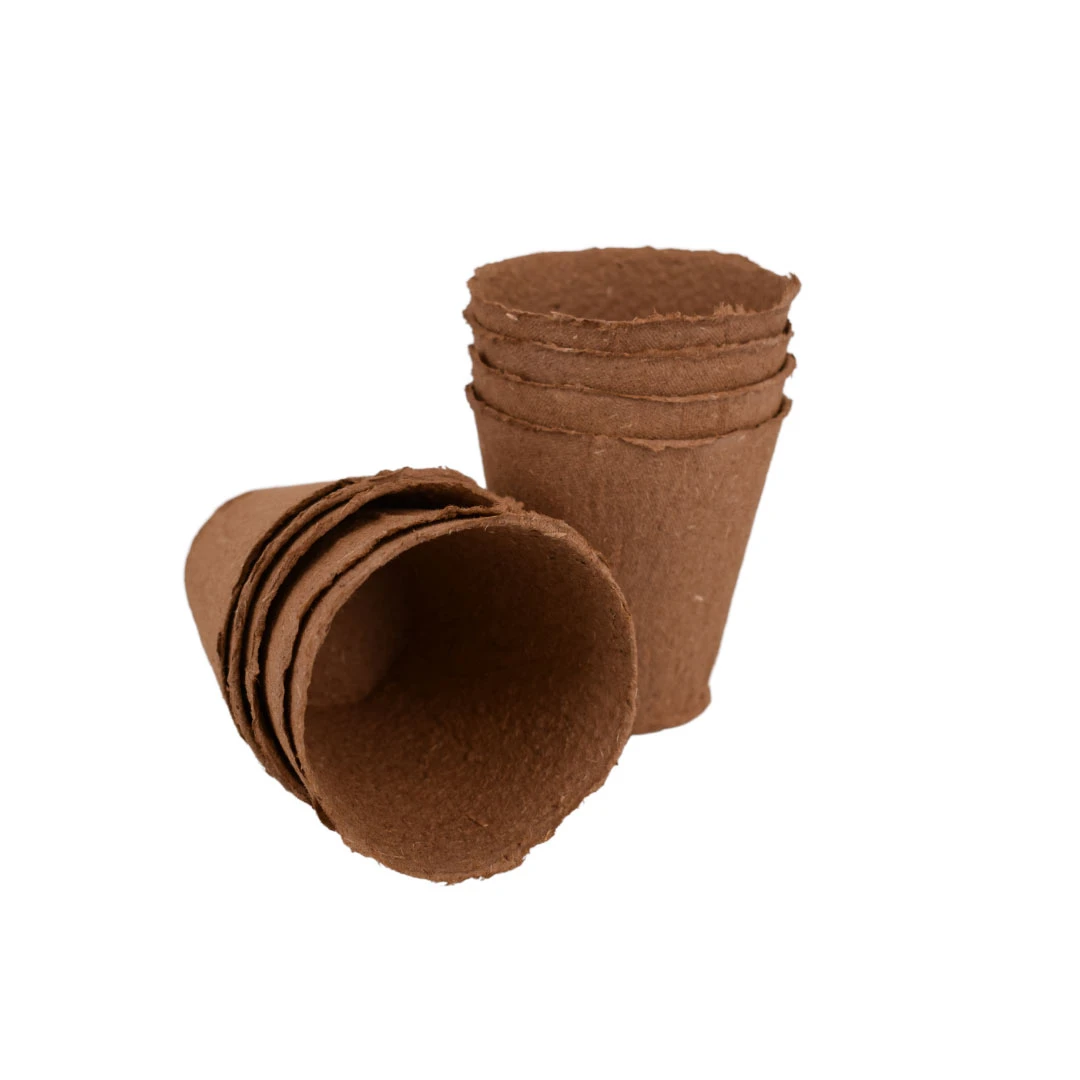 Nutley's 8cm Biodegradeable Organic Wood Fibre Plantable Plant Pots - Image 2