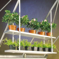 One Pair Hanging Shelves To Fit To Greenhouse Roof - 86cm X 15cm
