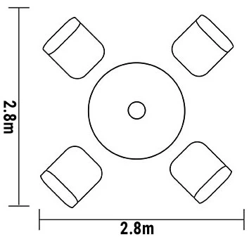 Hartman Amalfi Round 4 Seater Set In Antique Grey / Platinum - Image 3