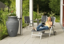 Garantia Antique Amphora Water Butt, 600 Litres, In Dark Granite