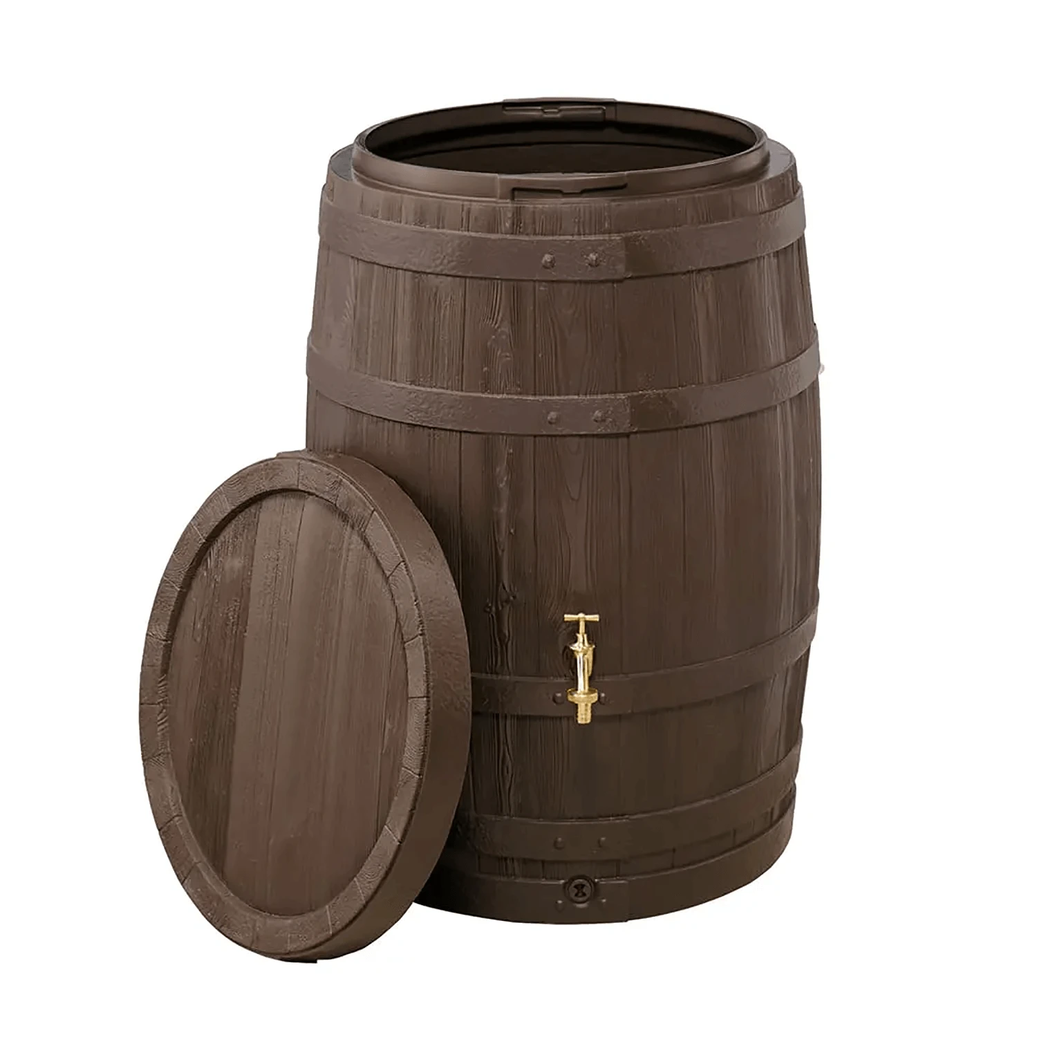 Garantia Barrica Rainwater Barrel, 420 Litres, In Brown - Image 3