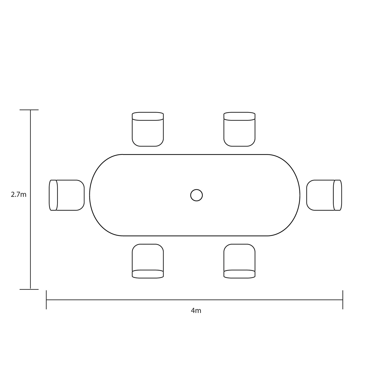 Hartman Berkeley 6 Seat Oval Dining Set In Antique Grey / Platinum - Image 2