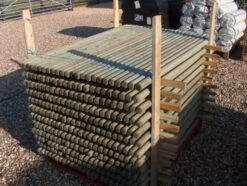 10x 1.8m X 50mm Round Wooden Fence Posts