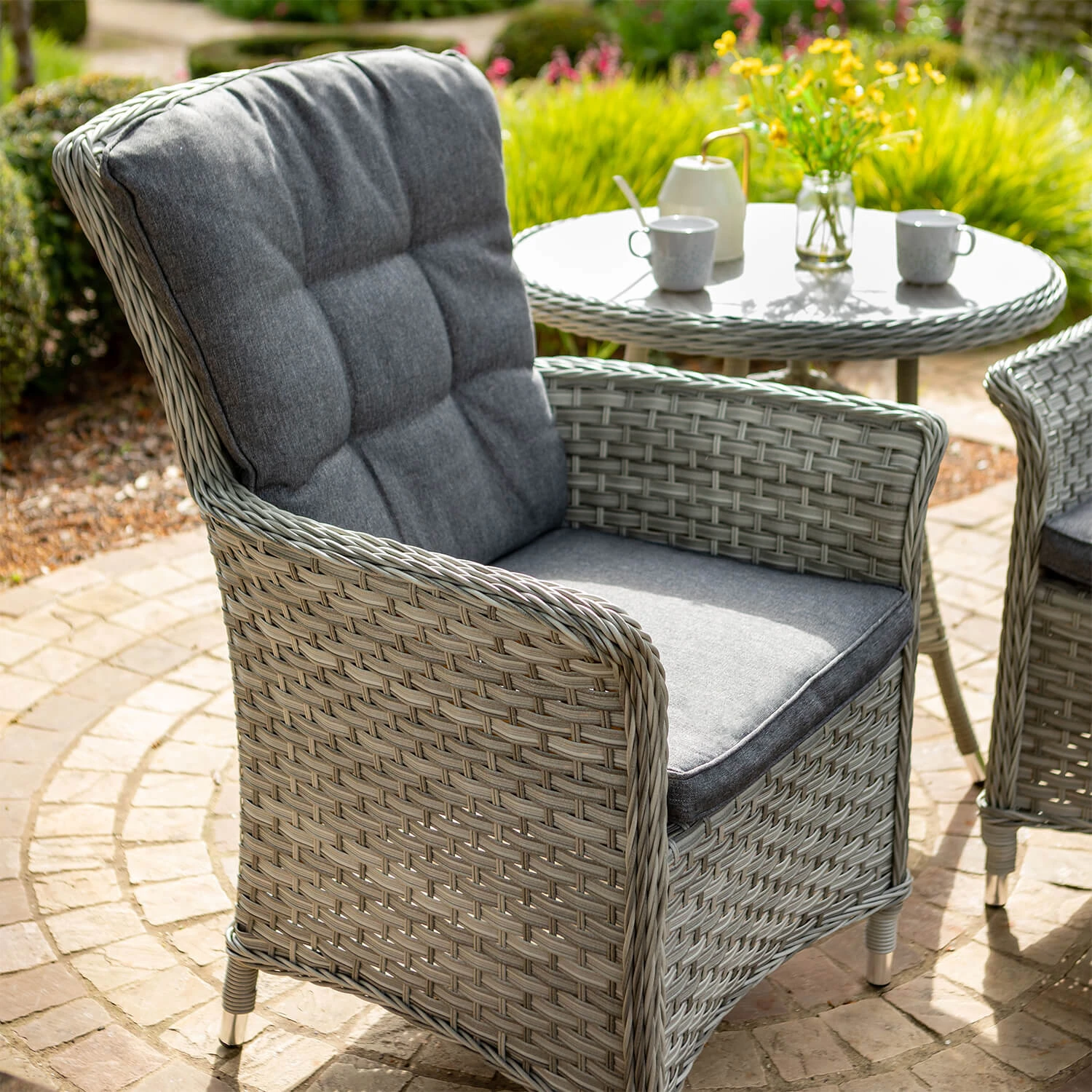 Hartman Heritage Tuscan Bistro Set In Ash / Slate - Image 2