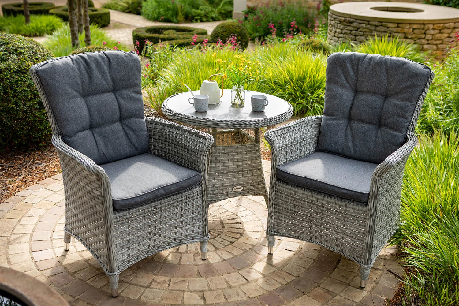 Hartman Heritage Tuscan Bistro Set In Ash / Slate