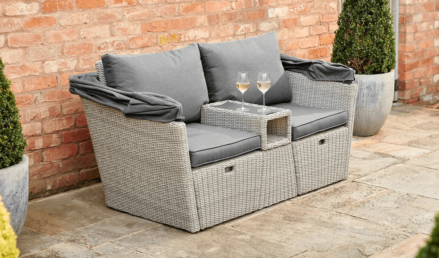 Kettler Palma Daybed In Whitewash - Image 2