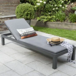 Kettler Elba Lounger In Anthracite / Charcoal