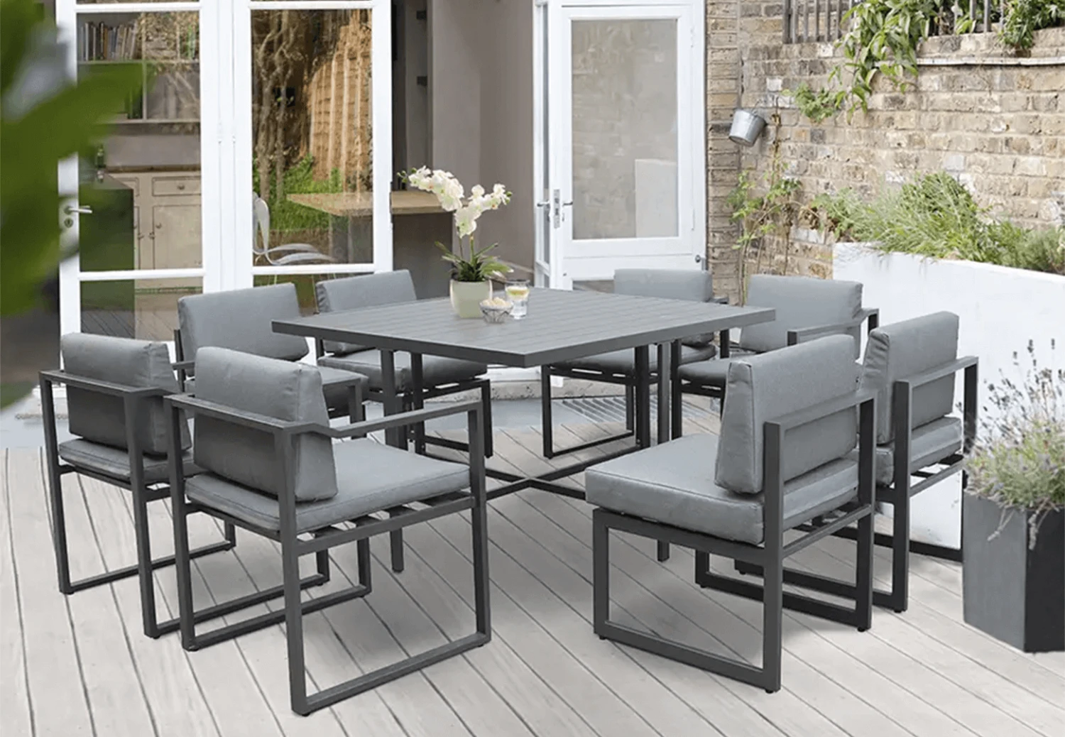 Kettler Menos Versa 8 Seat Compact Dining Set