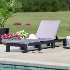 Norfolk Leisure Daytona Sun Lounger In Anthracite/Grey
