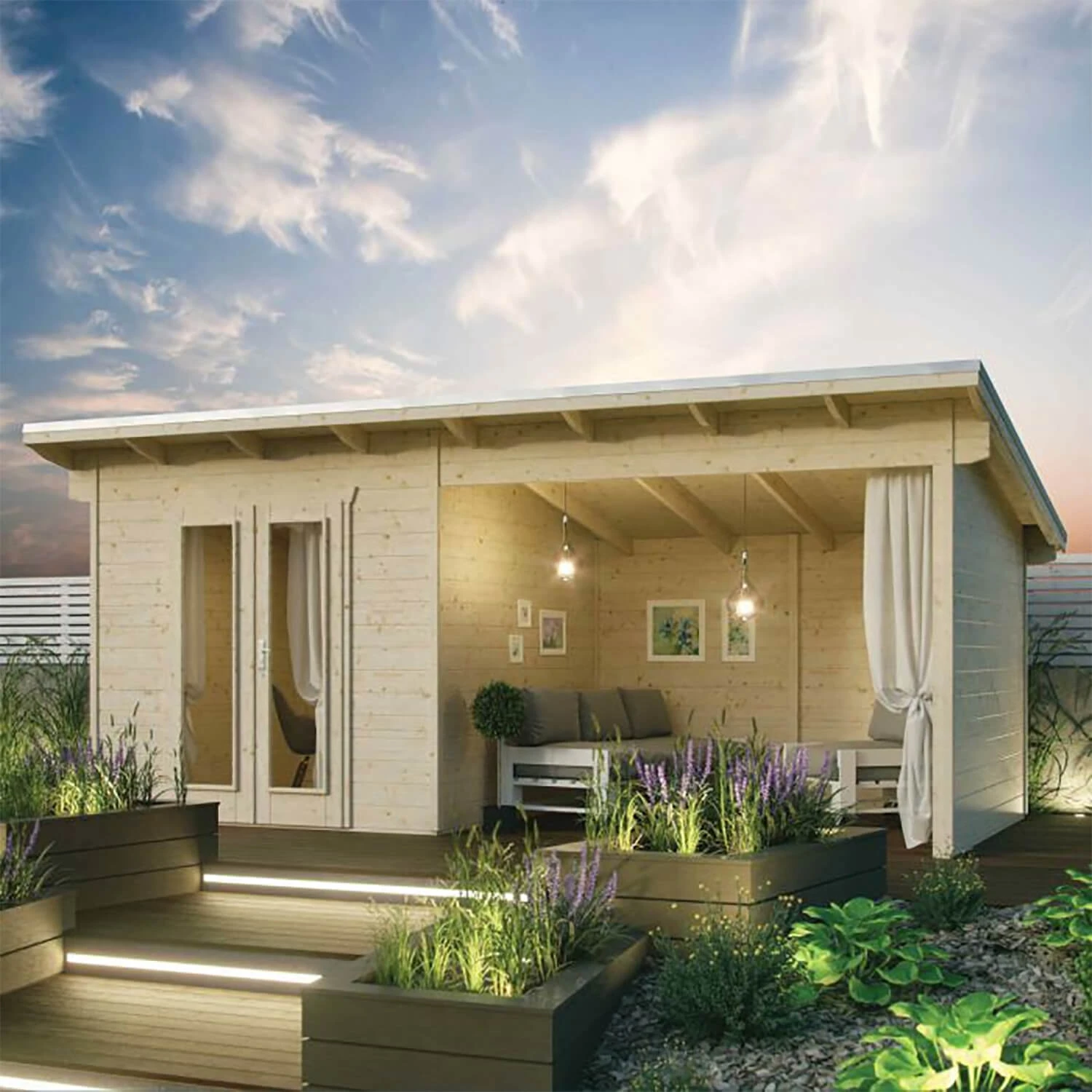 Rowlinson Oasis Garden Cabin In A Natural Finish