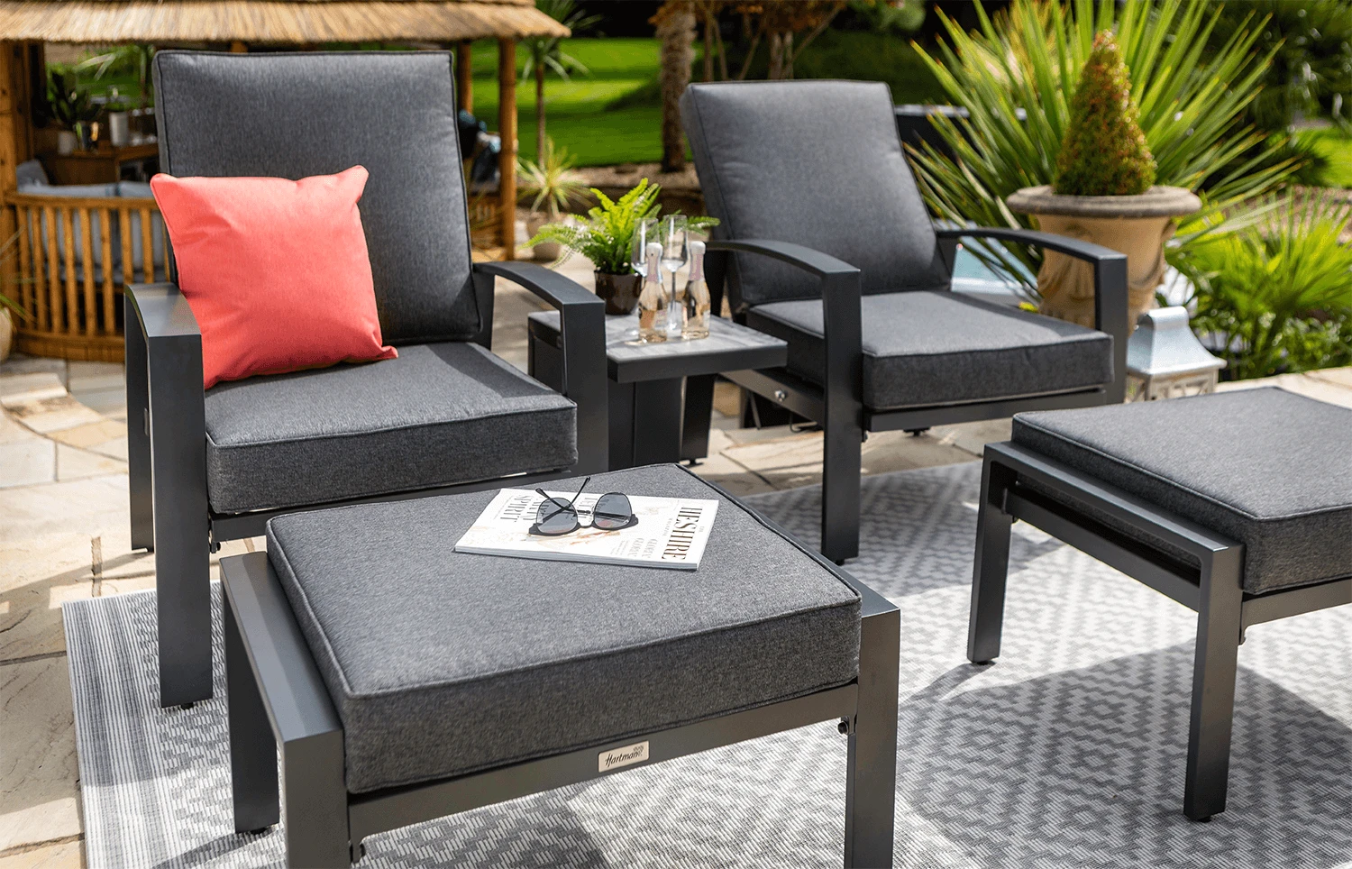 Hartman Vienna Reclining Companion Set - Xerix/Slate - Image 4