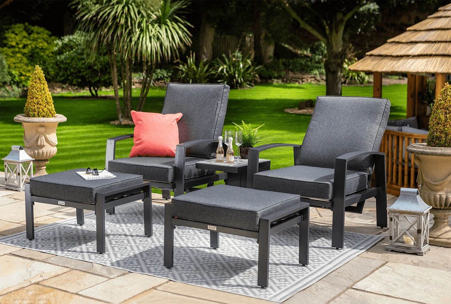 Hartman Vienna Reclining Companion Set - Xerix/Slate