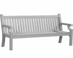 Sandwick Winawood 4 Seater Wood Effect Garden Bench - Stone Grey