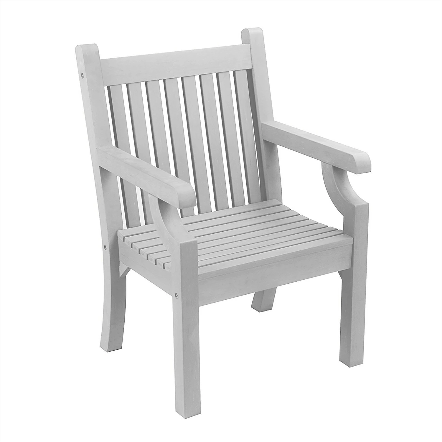 Winawood Thin Slat Wood Effect Armchair - Stone Grey