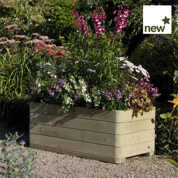 Marberry Timber Rectangular Planter