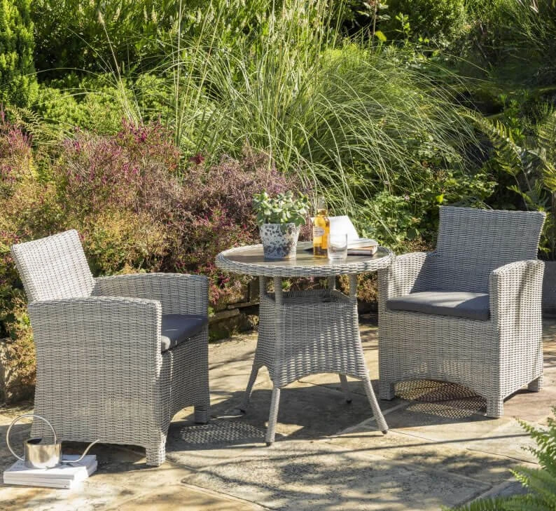 Kettler Palma Bistro Set In White Wash