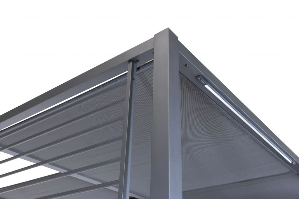 Kettler Deluxe 3 X 3.5m Aluminium Panalsol (with LED Solar Lights) - Image 2