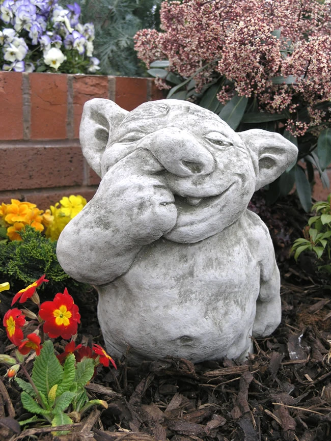 Nose Picker Gargoyle Stone Ornament - GG12