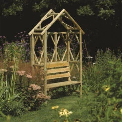 Rustic Timber Garden Seat