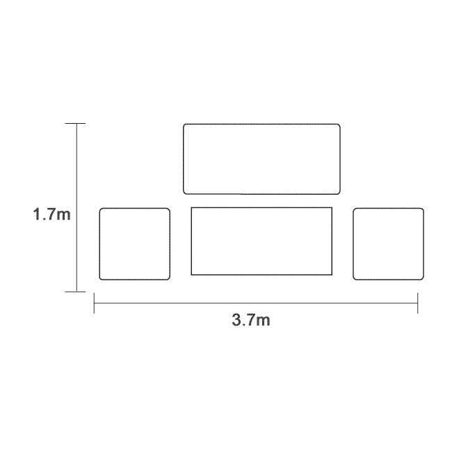 Hartman Vienna Lounge Sofa Set With Integrated Lounger - Image 6